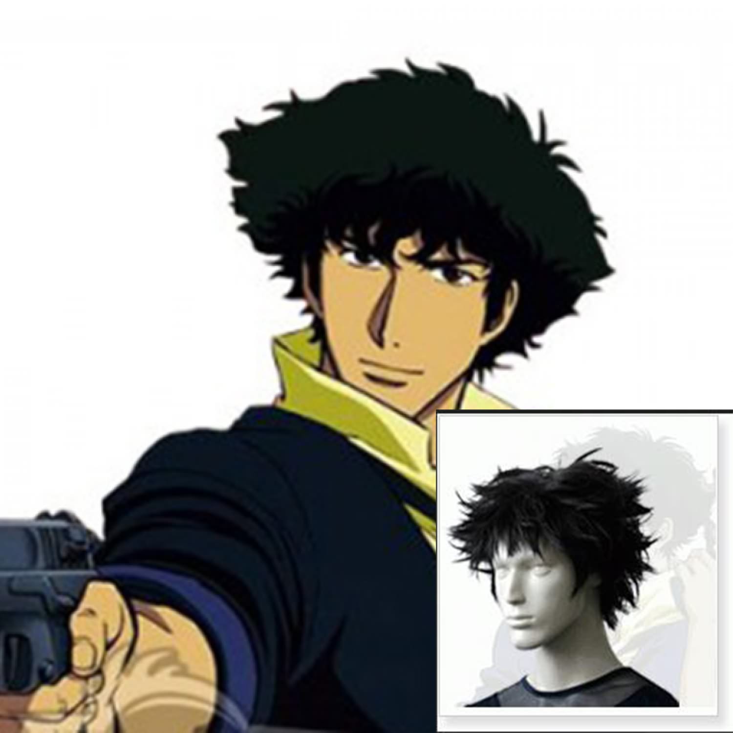 Cowboy Bebop Spike Spiegel Black Short Cosplay Wig Free Shipping 19 99