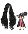 One Piece Alvida Long Black Wavy Cosplay Wig