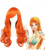 One Piece Nami Long Wavy Orange Cosplay Wig 65cm 