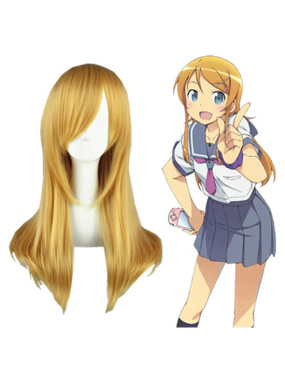 Oreimo Kousaka kirino Light Golden Cosplay Wig 60cm