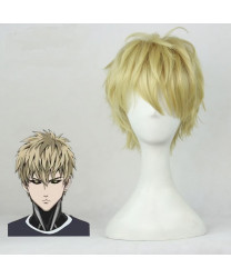 One Punch Man Genos Golden Short Cosplay Wig