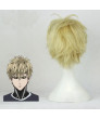 One Punch Man Genos Golden Short Cosplay Wig