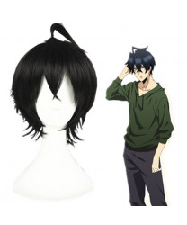 Orenchi no Furo Jijou Tatsumi Black Short Synthetic Hair Cosplay Wig