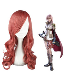 Final Fantasy Eclair Farron Pink Long Wavy Cosplay Wig