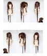 Final Fantasy Aerith Gainsborough Brown Cosplay Wig 90 cm