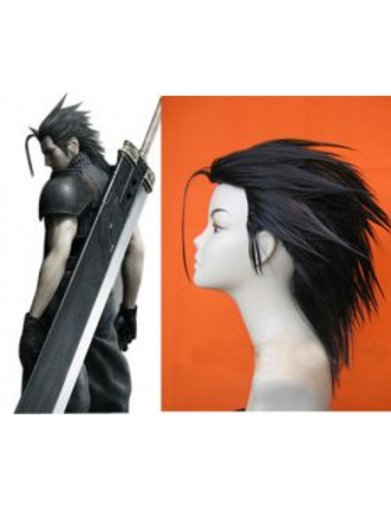 Final Fantasy VII FF7 Zack Fair Black Short Full Style Cosplay Wig