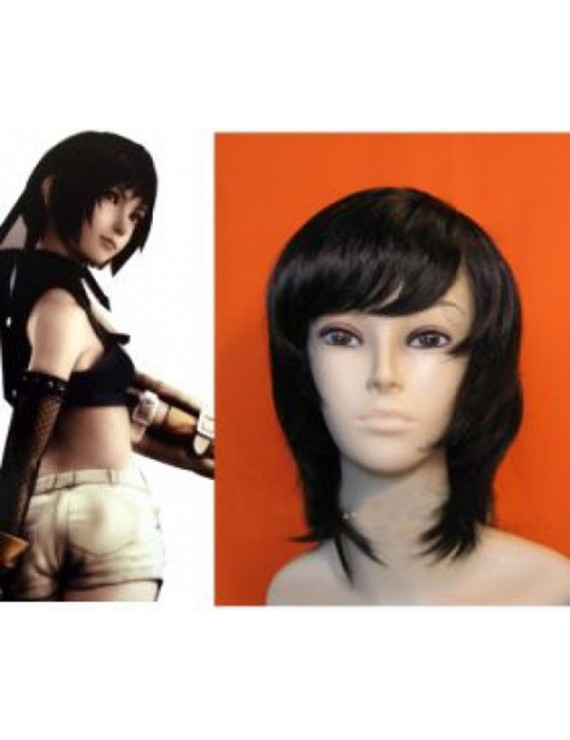 Final Fantasy VII Yuffie Kisaragi Short Black Cosplay Wig 