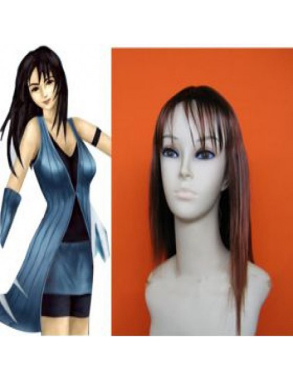 Final Fantasy VIII Rinoa Long Black Cosplay Wig 60 cm