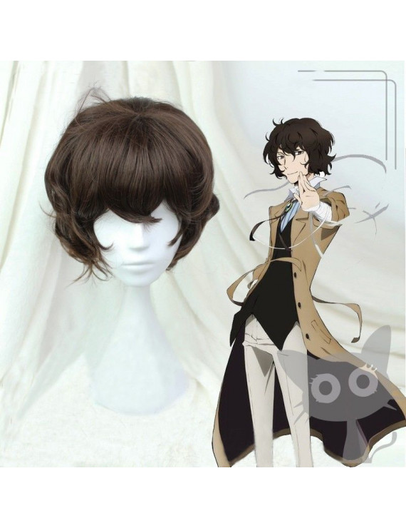 Bungo Stray Dogs Dazai Osamu Brown Short Cosplay Wig