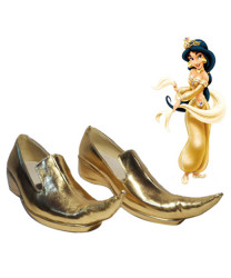 Aladdin Lamp Jasmine Golden Cosplay Shoes