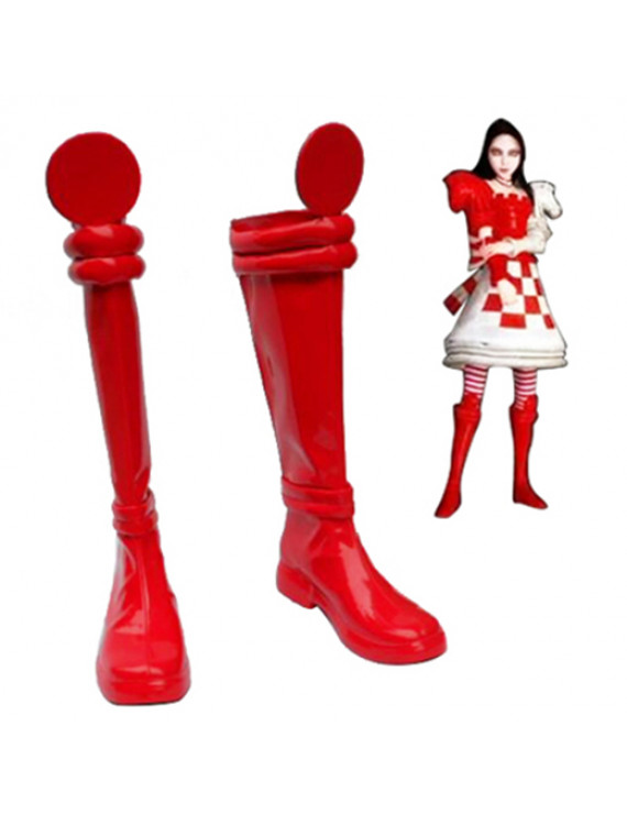 Alice Madness Returns Alice Liddell Red Cosplay Shoes