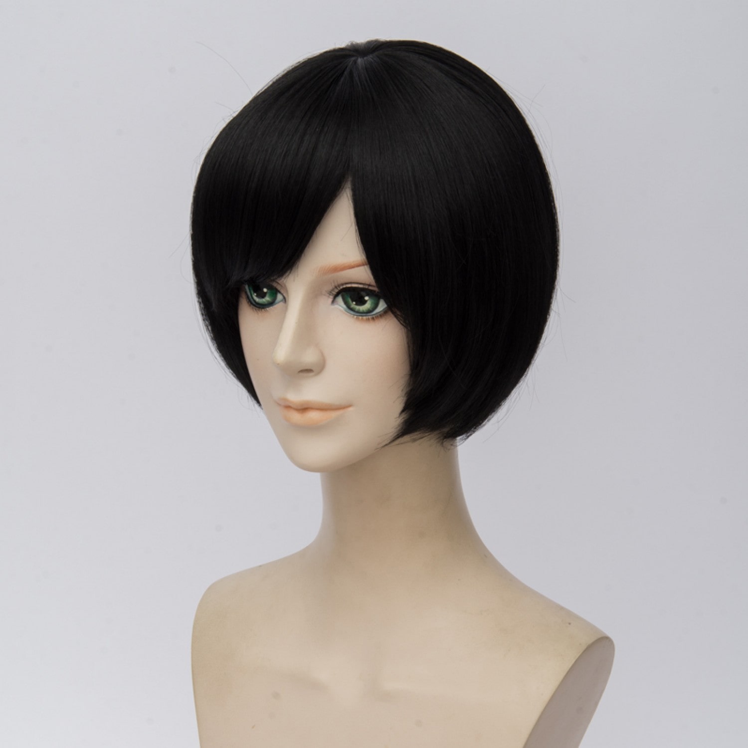 short black cosplay wig