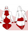 Assassin's Creed Assassin White and Red Cosplay Costumes