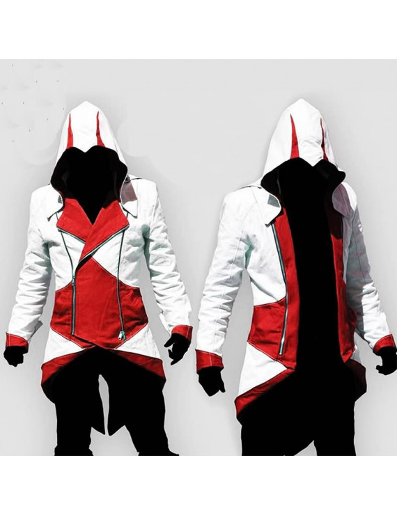 Assassin's Creed Assassin White and Red Cosplay Costumes