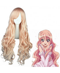 Zero No Tsukaima Louise Light Pink Long Curly Cosplay Wig