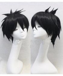 Zero No Tsukaima Hiraga Saito Black Short Cosplay Wig