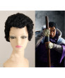 One Piece Issho Fujitora Black Short Curly Cosplay Wig