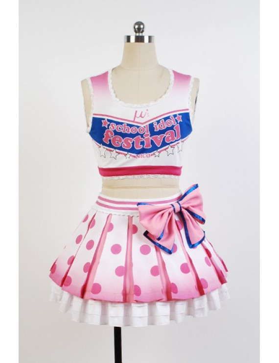 Love Live ! Yazawa Nico School Idol Cheerleading Cosplay Costumes