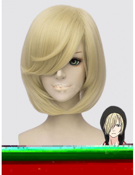 Yuri On Ice Yuri Plisetsky Light Golden Short Cosplay Wig