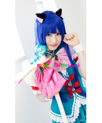 When They Cry Furude Rika Blue Long Straight Cosplay Wig