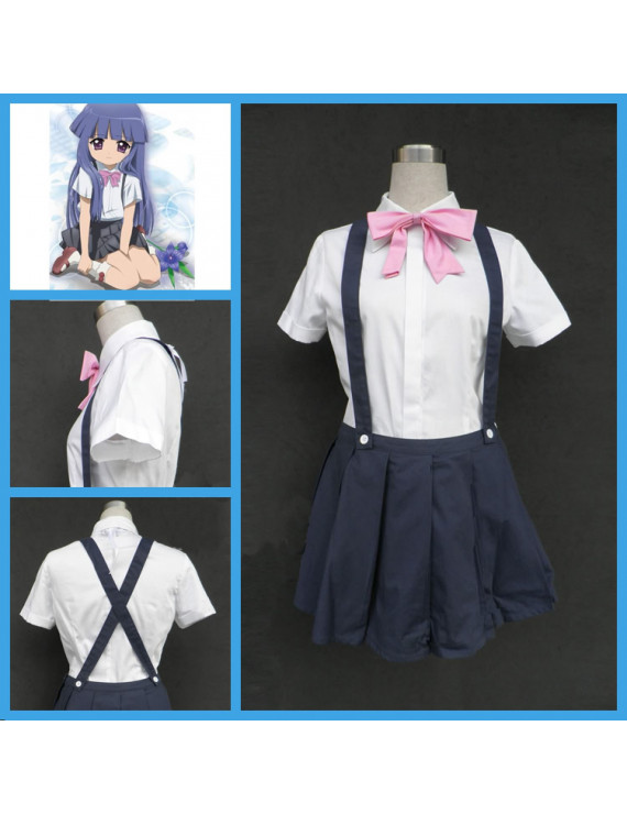 When They Cry Furude Rika Suspender Dress Cosplay Costumes