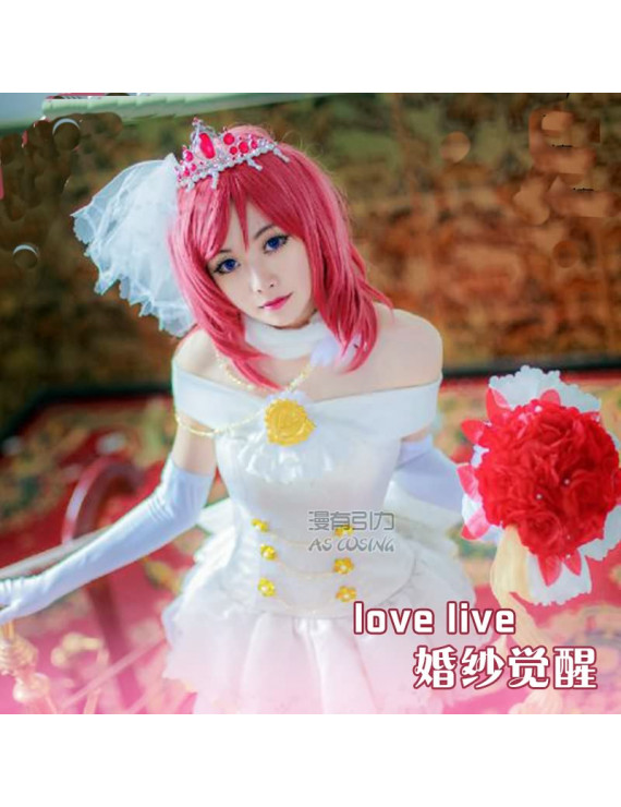 LoveLive! Nishikino Maki Wedding Dress Cosplay Costumes