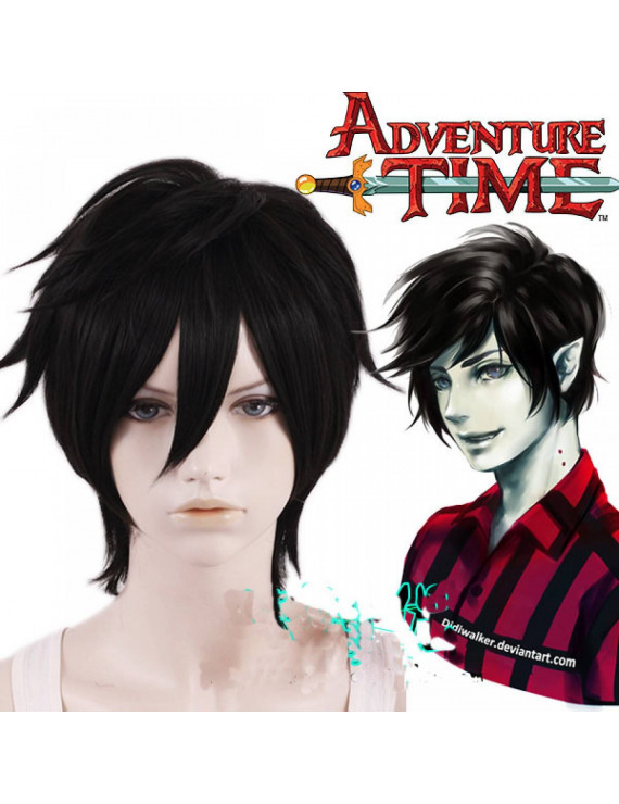 Adventure Time Marshall Lee the Vampire King Black Short Cosplay Wig