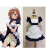 A Certain Magical Index Misaka Mikoto Blue Maid Cosplay Costumes