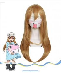 Cells At Work Platelet Long Brown Cosplay Wig