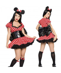 Party Cosplay Halloween Costume Women for Disney Mickey Mouse Dress
