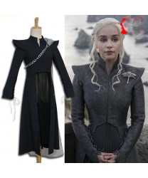 Game of Thrones 7 Daenerys Targaryen Cosplay Costumes with Cloak