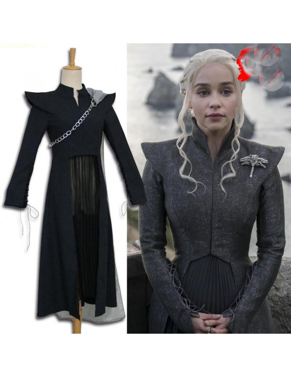 Game of Thrones 7 Daenerys Targaryen Cosplay Costumes with Cloak