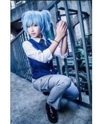 Assassination Classroom Shiota Nagisa Blue Female Cosplay Costume