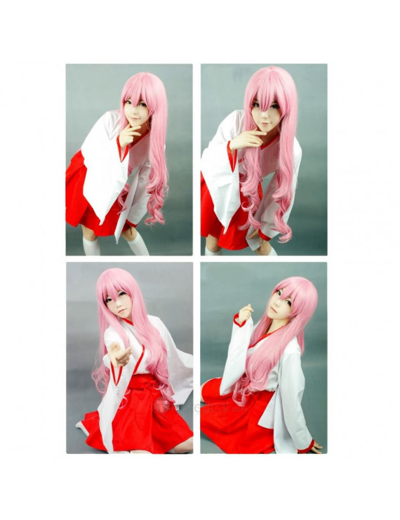 Zero no Tsukaima Louise Francoise Long Wavy Pink Halloween Cosplay Wig