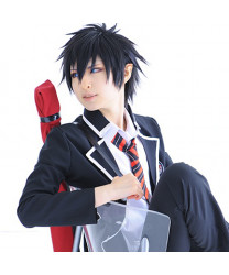 Ao no Exorcist okumura rin Short Black Cosplay Wig