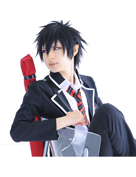 Ao no Exorcist okumura rin Short Black Cosplay Wig