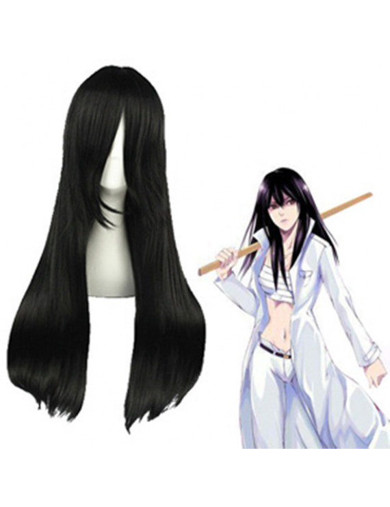 Monogatari Karen Araragi Black Long Straight Anime Cosplay Wig