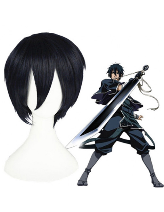 Brave10 Kirigakure Saizo Navy Black Short Anime Cosplay Wig