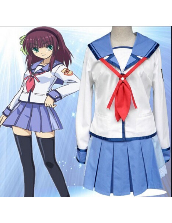 Angel Beats ! Yuri Nakamura Uniform Outfit Japan Anime Cosplay Costume