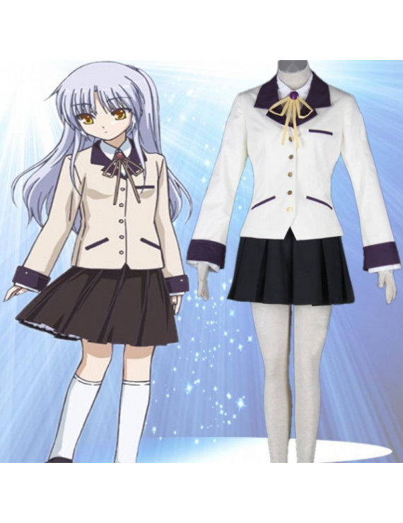 Angel Beats ! Kanade Tachibana Uniform Japan Anime Cosplay Costume