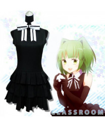 Assassination Classroom Kayano Kaede black dress cosplay costume