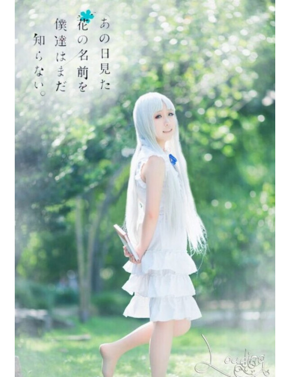 Anohana Meiko Honma Lolita Dress Cosplay Costume