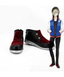 Yuri On Ice Plisetsky Yuri Black Red Cosplay Shoes