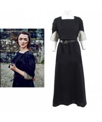Game Of Thrones Arya Stark Black Dress Cosplay Costume