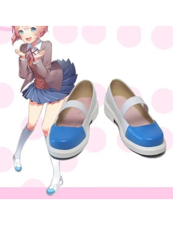 Doki Doki Literature Club! Sayori Natsuki Yuri White Blue Cosplay Shoes