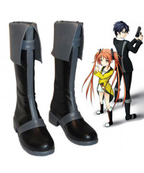 Black Bullet Satomi Rentaro Japan Anime PU Cosplay Shoes