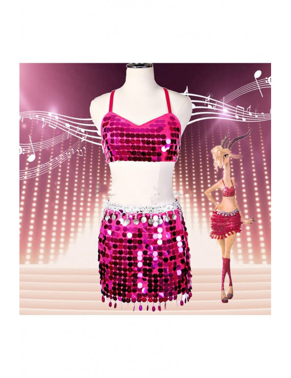 Zootopia Zootopian Pop Star Gazelle Pink Party Costumes Cosplay Costume