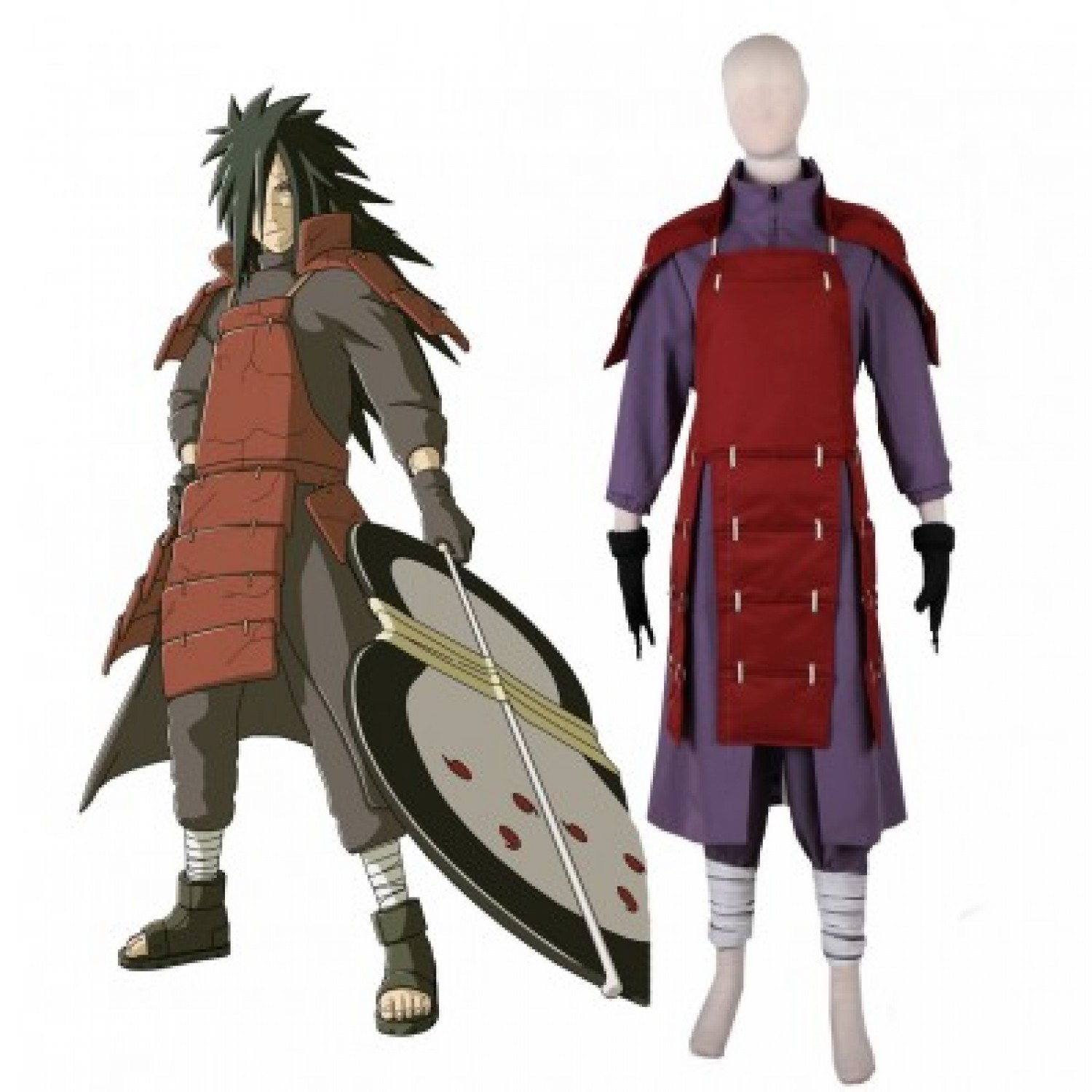 Naruto Uchiha Madara Japan Anime Cosplay Costume ( free shipping ...
