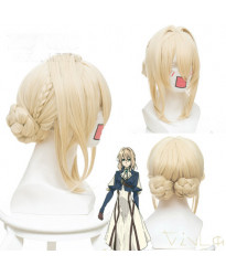  Violet Evergarden Violet Evergarden Short Light Golden Cosplay Wig