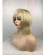 Blonde Short Straight Synthetic Hair Full Wig for Women 